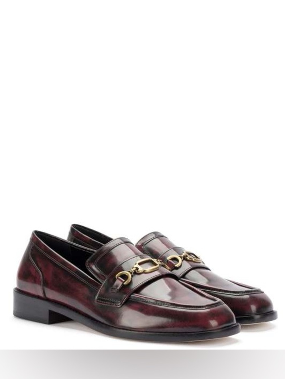 Larroude Patricia Leather Loafer in Brushoff Wine